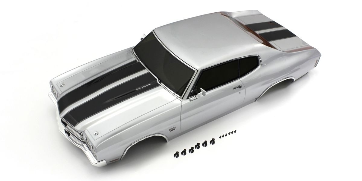 Kyosho Karosserie Fazer 1:10 FZ02L ChevyR ChevelleR SS454LS6 - Silber FAB702S
