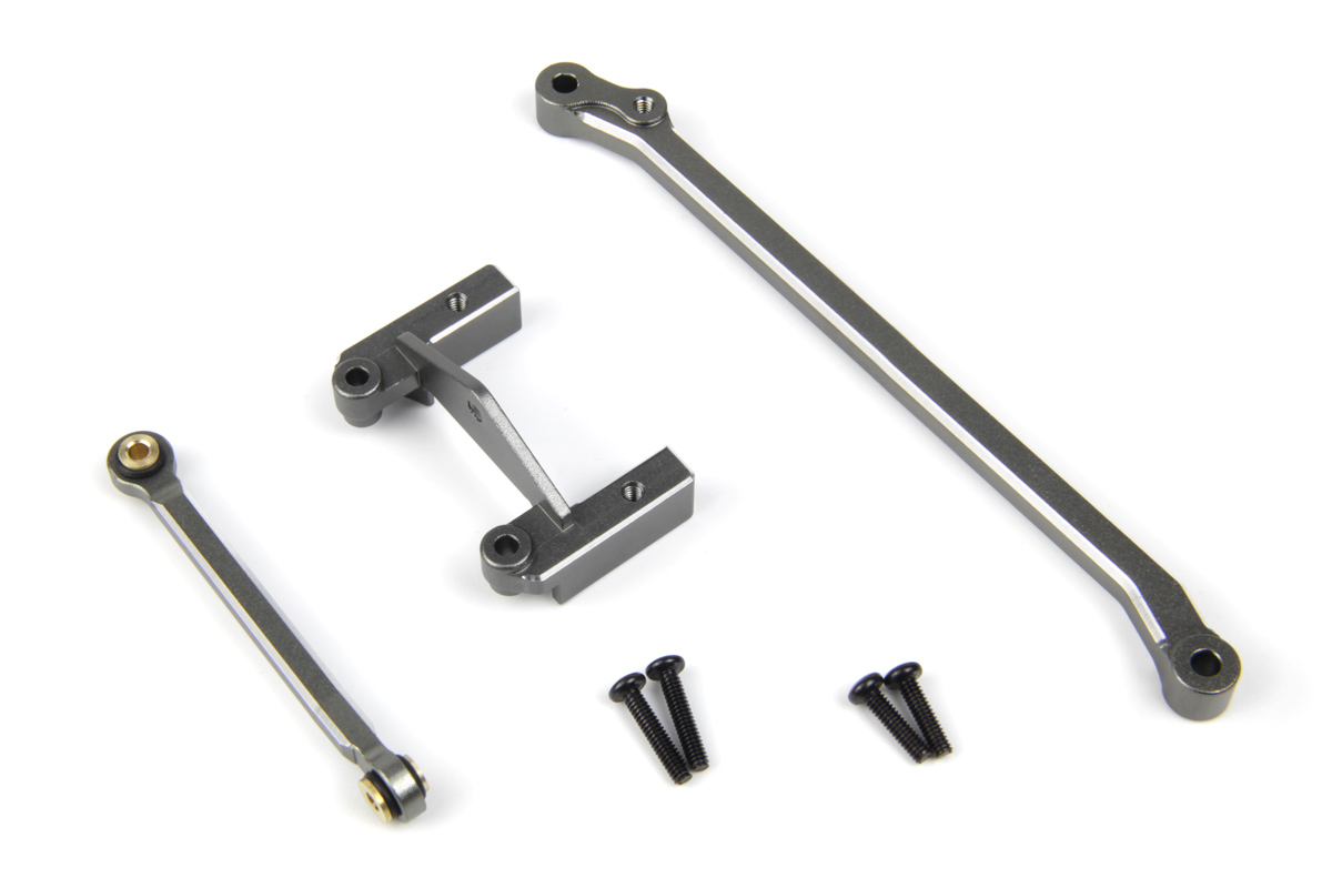 HPI Aluminum Servo Halterung & Lenkgestänge Set (Gunmetal) 161412