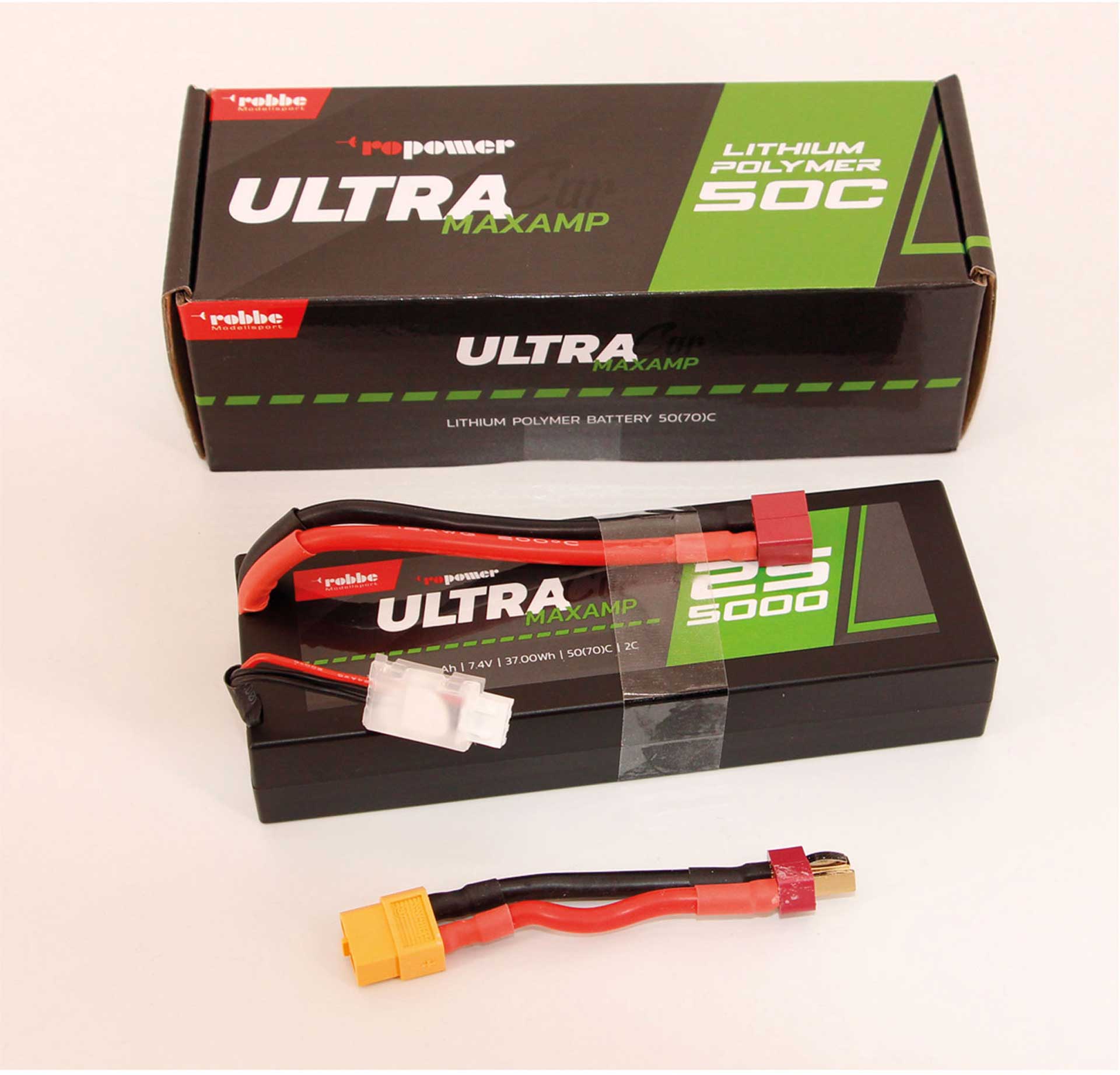 Robbe RO-POWER ULTRA MAXAMP CAR 5000MAH 7,4 VOLT 2S 35(70)C LIPO AKKU T-(XT-60) Stecker 7383