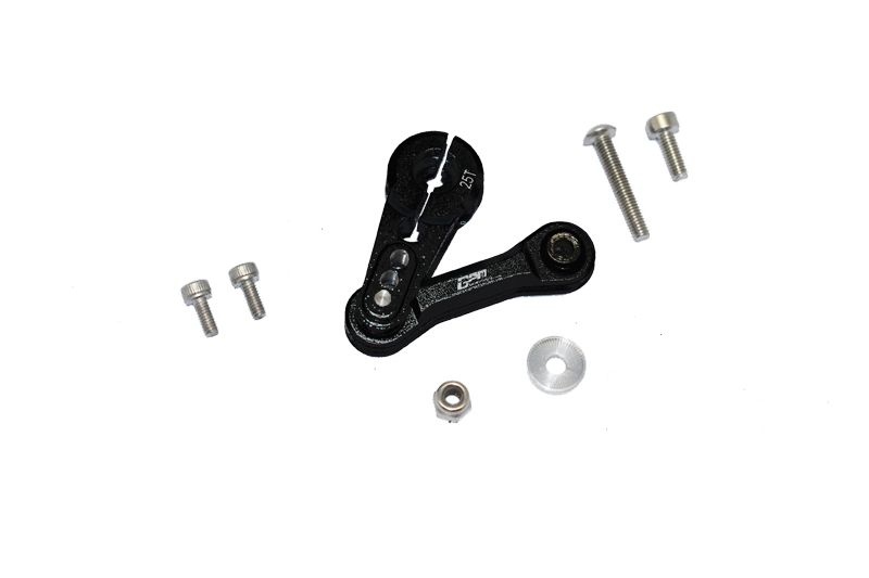 GPM Alu Servohorn 25T mit Lenkstange schwarz ARRMA Kraton, Outcast, Mojave, Notor, Infra, Limitl 6s MAK16025BK