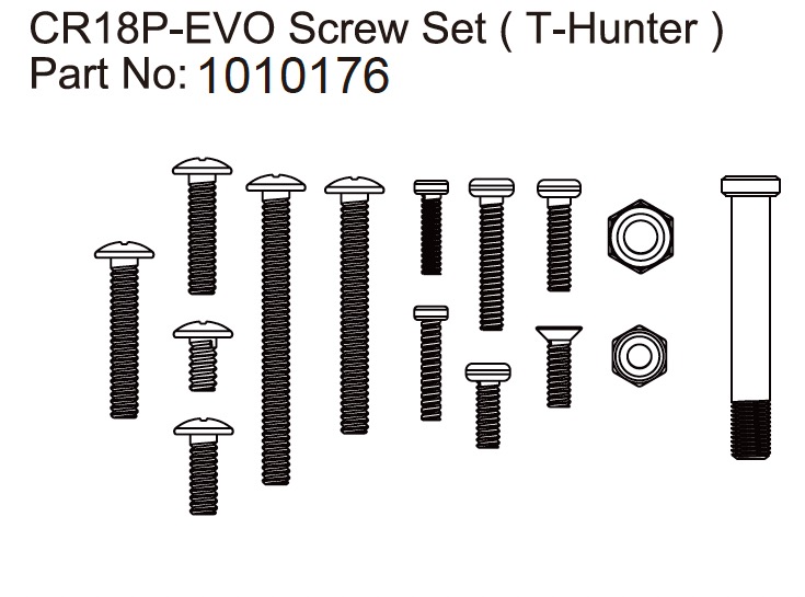 Hobby Plus Screw Set T-Hunter - EVO 1:18 240316