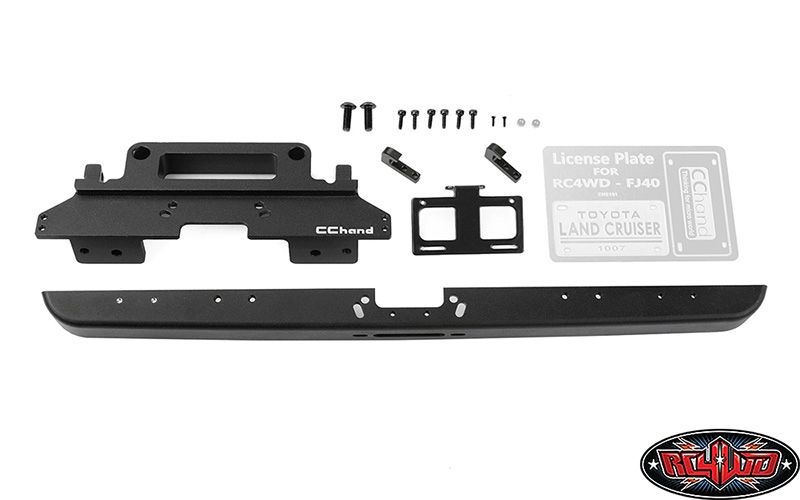 RC4WD Classic Bumper vorne schwarz mit Lizenzplatte VVV-C1399