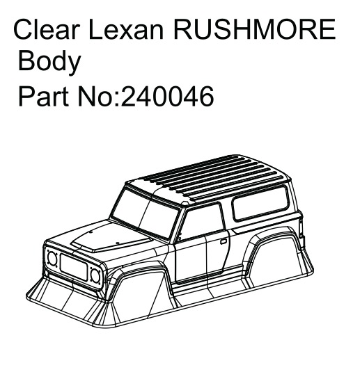 Hobby Plus Rushmore Body (PC Clear) 240046