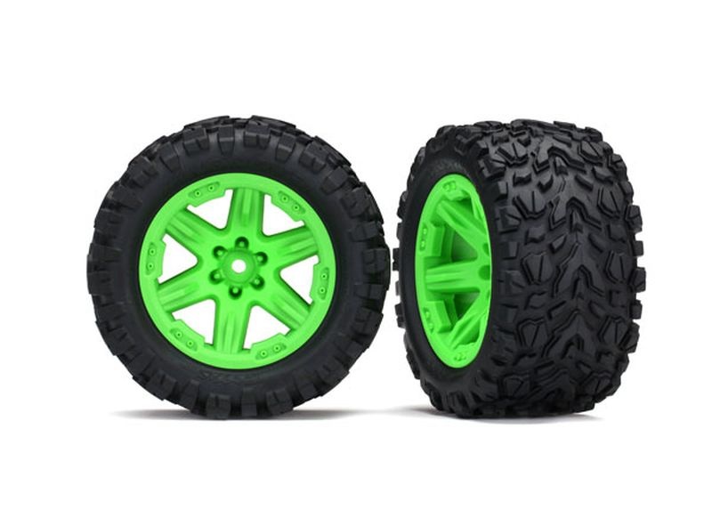 Traxxas 6774G Reifen auf Felge 2.8 RXT grün / Talon (2wd hinten) TSM