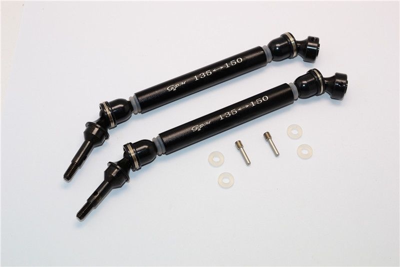 GPM Stahlachsen mit Aluwelle v/h schwarz Traxxas 1/10 Revo, Summit, E-Revo