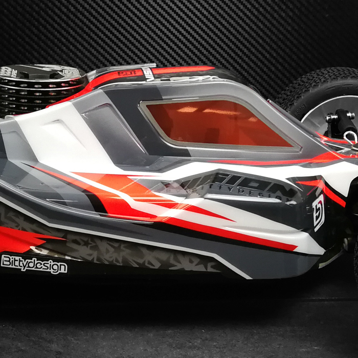 Bittydesign Body VISION 1/8 Buggy Kyosho MP10 Clear Pre-cut BDVIS-KYOMP10