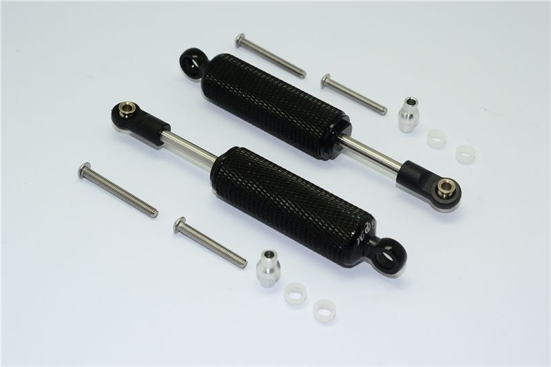 GPM Alum. Dämpfer gemustert m. internen Federn 93mm v/h schwarz Traxxas Traxxas4 & 6