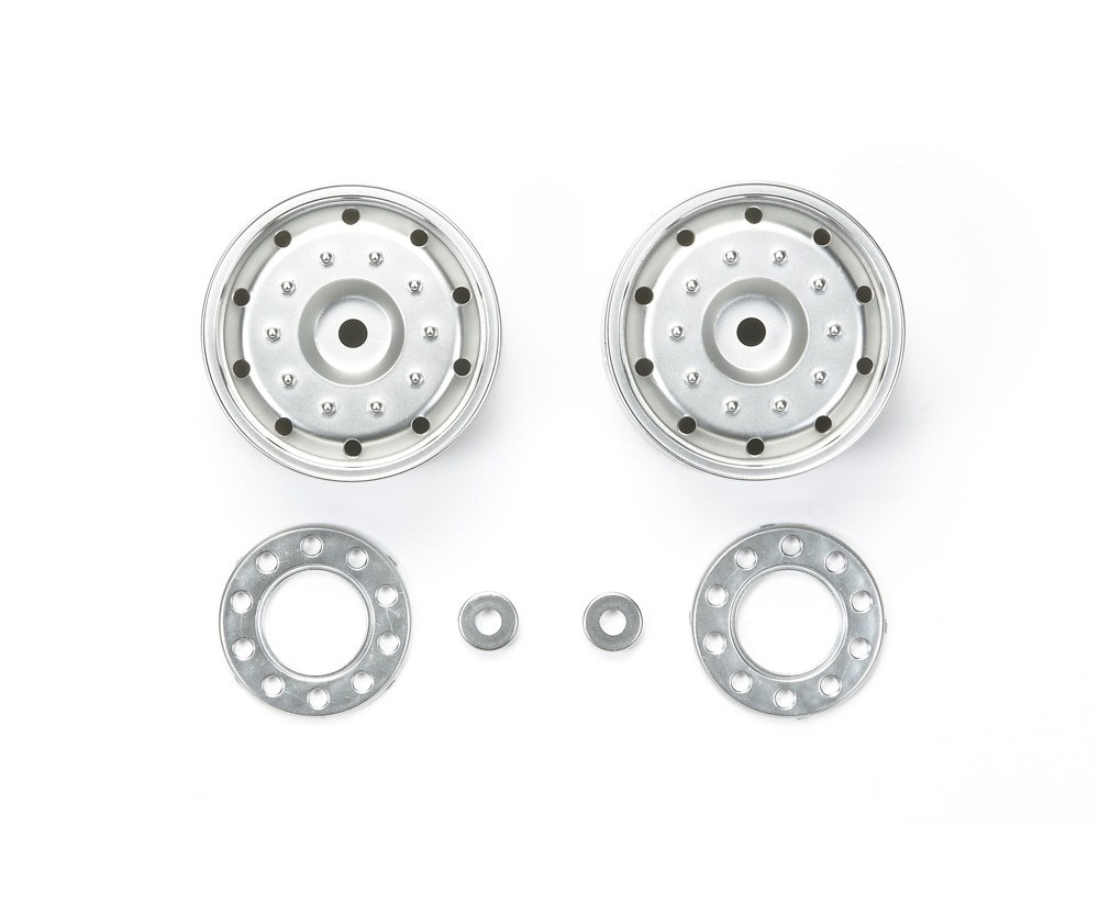 Tamiya 56519 1:14 Aufliegerfelgen (2) 30mm Chrom matt 300056519