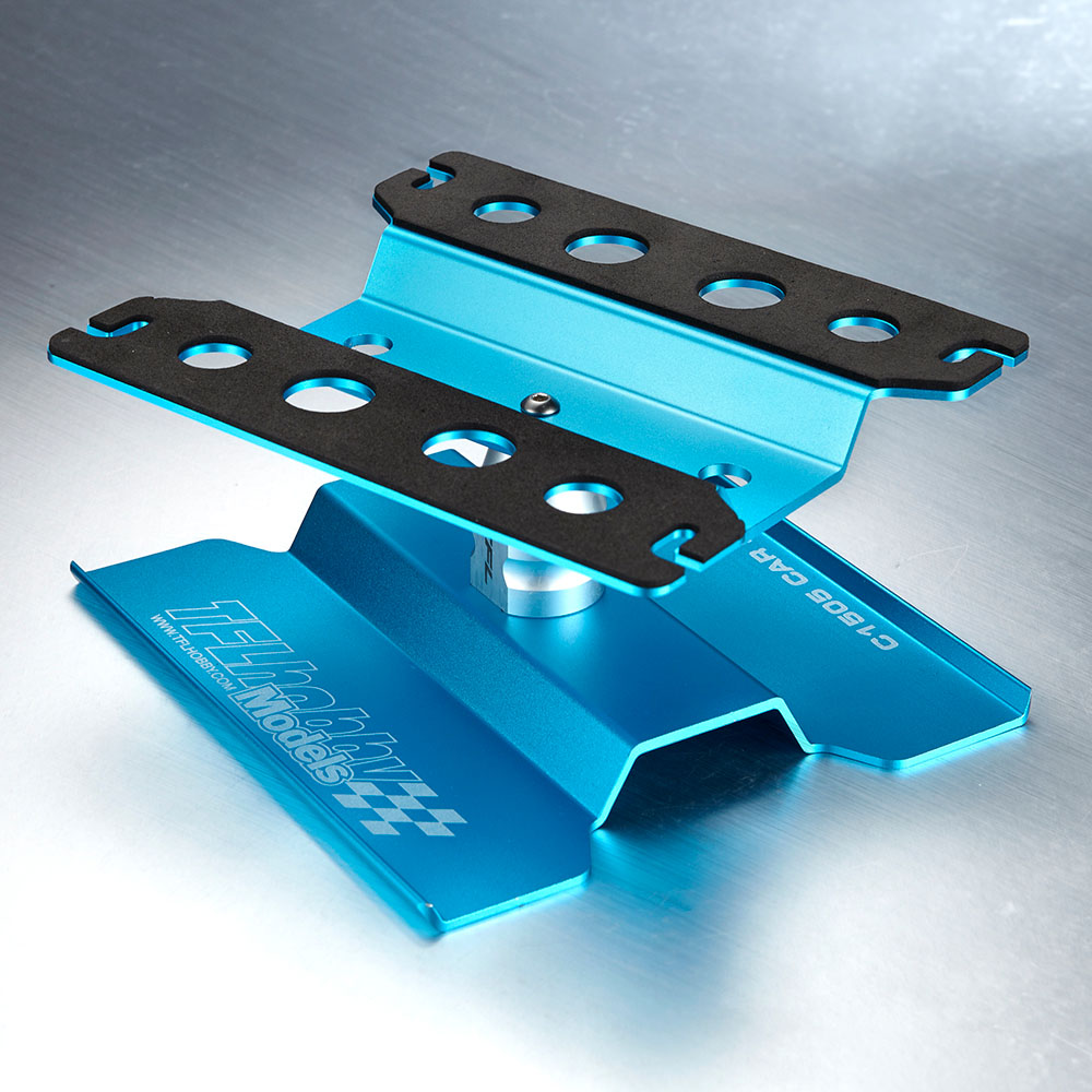 TC1505-B Auto Montagestand 1/10 drehbar blau eloxiert