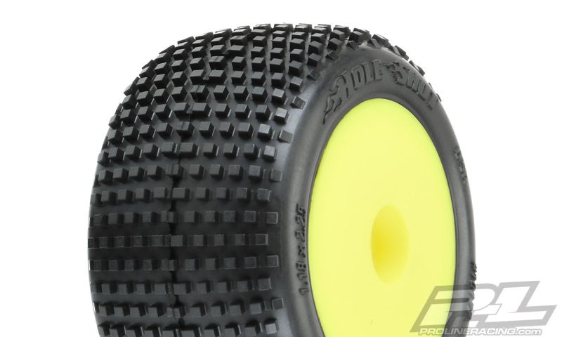 Pro-Line Hole Shot Offroad (2) auf Felge gelb v/h Mini-T 2.0 Reifen 10177-12