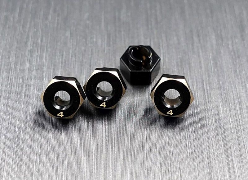 SAMIX SCX24 brass hex adaptar (4mm) für SCX-24 SCX24-4063-4