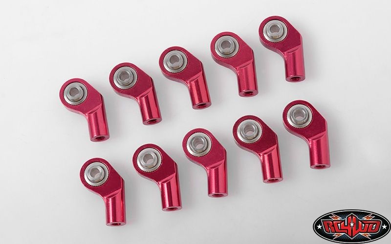 RC4WD M3 Extended Offset Short Aluminum Rod Ends (Red) (10) Z-S1696