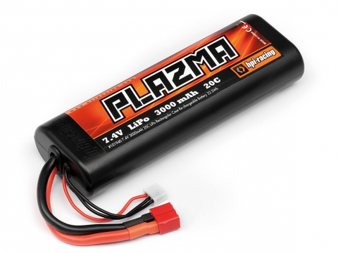 HPI Plazma 7.4V 3000mAh 20C Lipo Akku Pack (Hardcase) 101940