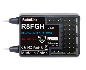 RadioLink Empänger R8FGH 8-Kanal HV mit Powerkabel R8FGH-VC
