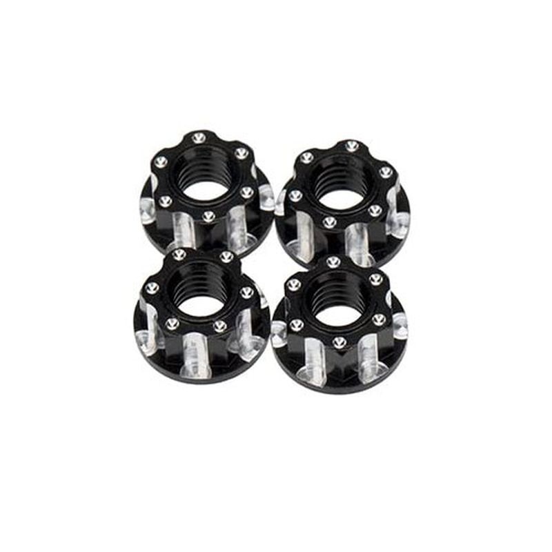 H-SPEED Alu M4 Radmutter gezahnt schwarz HSPX084