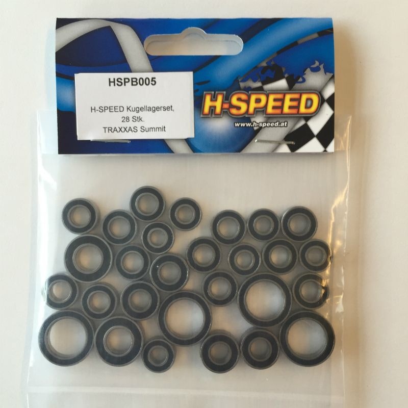 H-SPEED Kugellagerset, 28 Stk Edelstahl mit Dichtung HSPB005