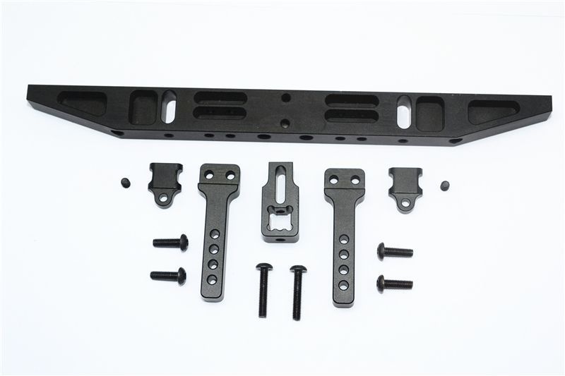 GPM Alu Bumper hinten mit D-Rings (Classic) schwarz Traxxas Traxxas4 Defender