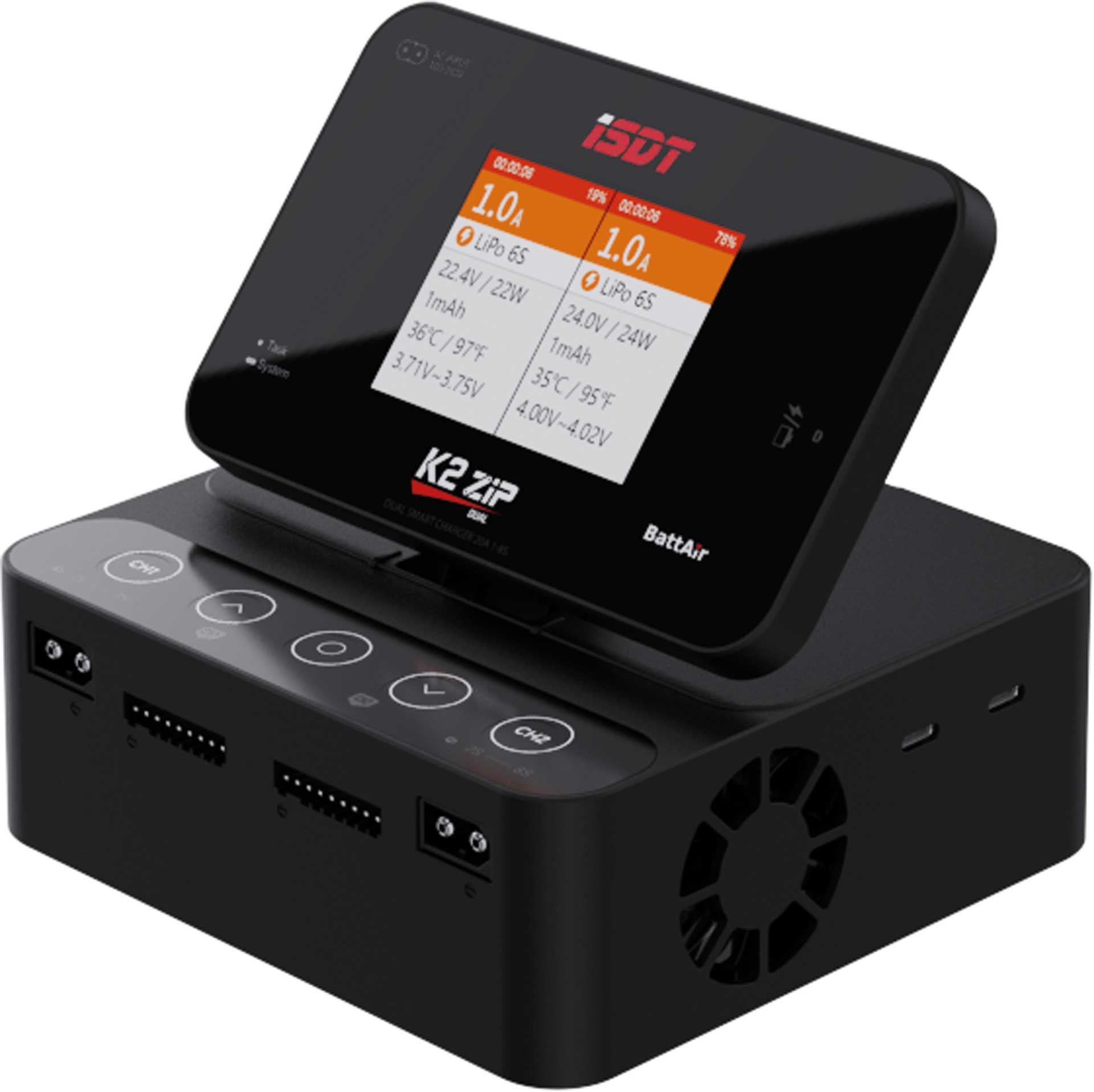 ISDT K2Zip AC/DC Dual Channel Smart Ladegerät -20A, 1-8S K2Zip