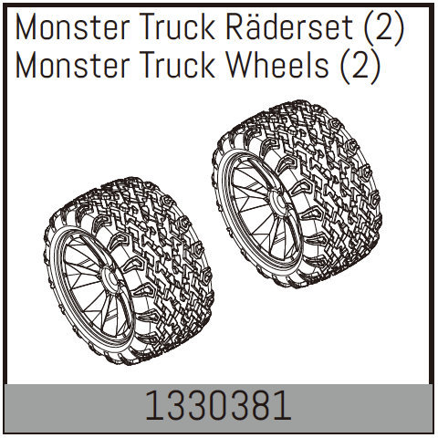 Absima Monster Truck Räderset (2 St.) 1330381
