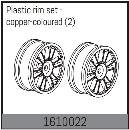 Absima Plastic rim set - copper-coloured (2 Pcs.) 1610022