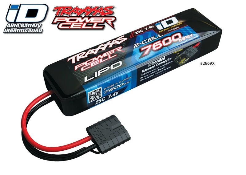 Traxxas Lipo Akku 2S 7600mAh 7,4V 2-Zellen 25C 2869X - Abbildung 1