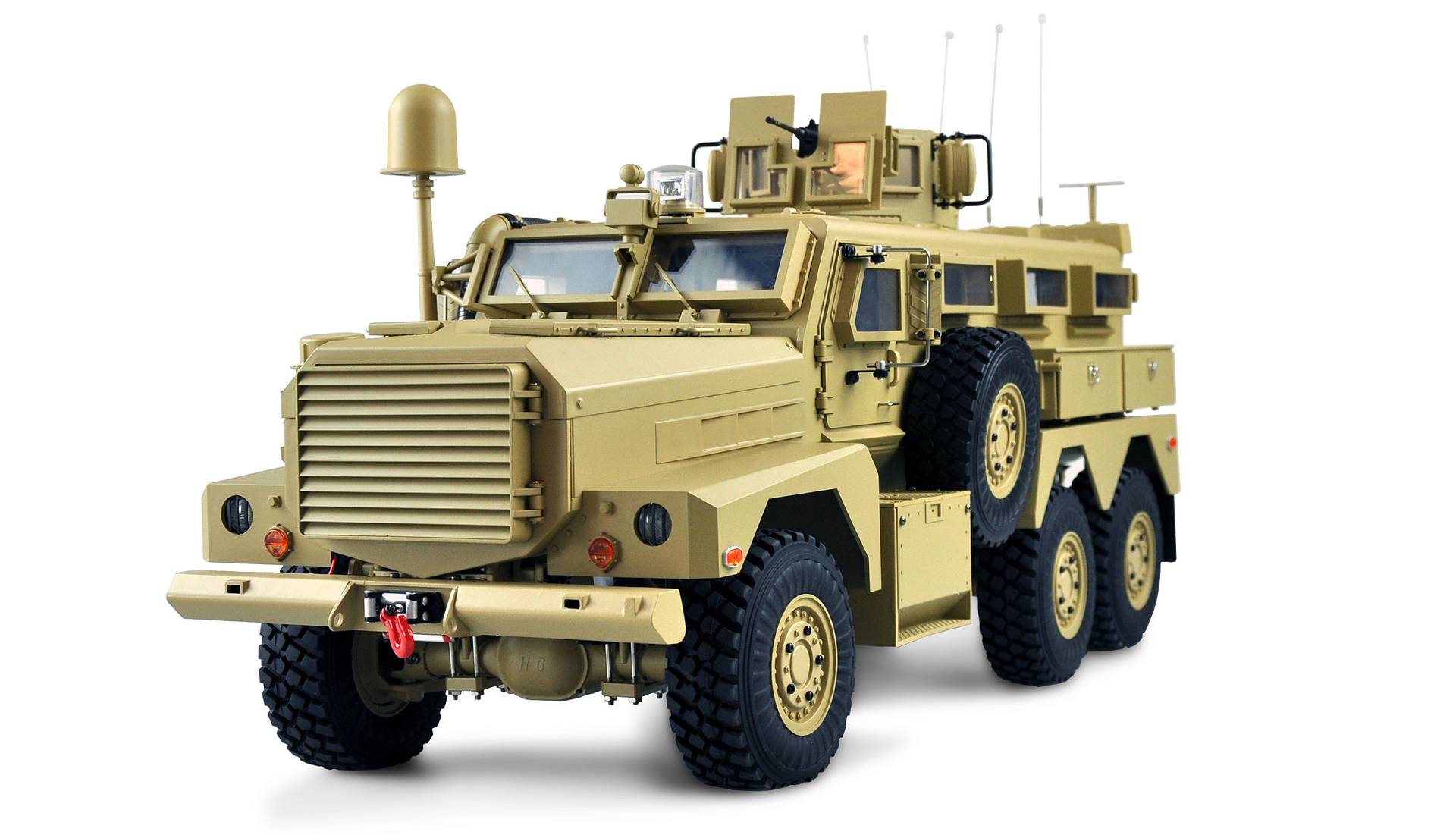 Amewi US-Miltitärfahrzeug MRAP 6x6 1:12 RTR, Licht, Sound & Rauch 22428