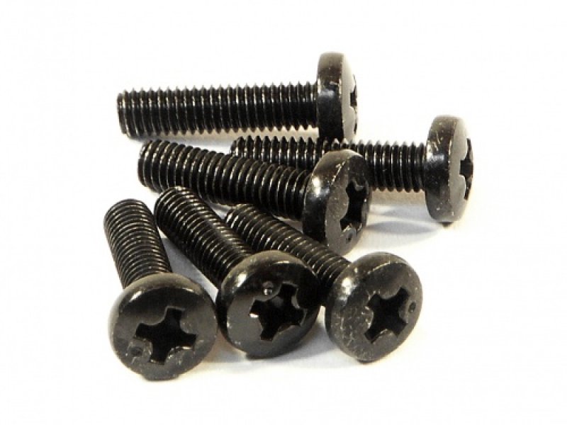 HPI Flachkopfschraube M3x12mm schwarz (6St) Z518 - Abbildung 1