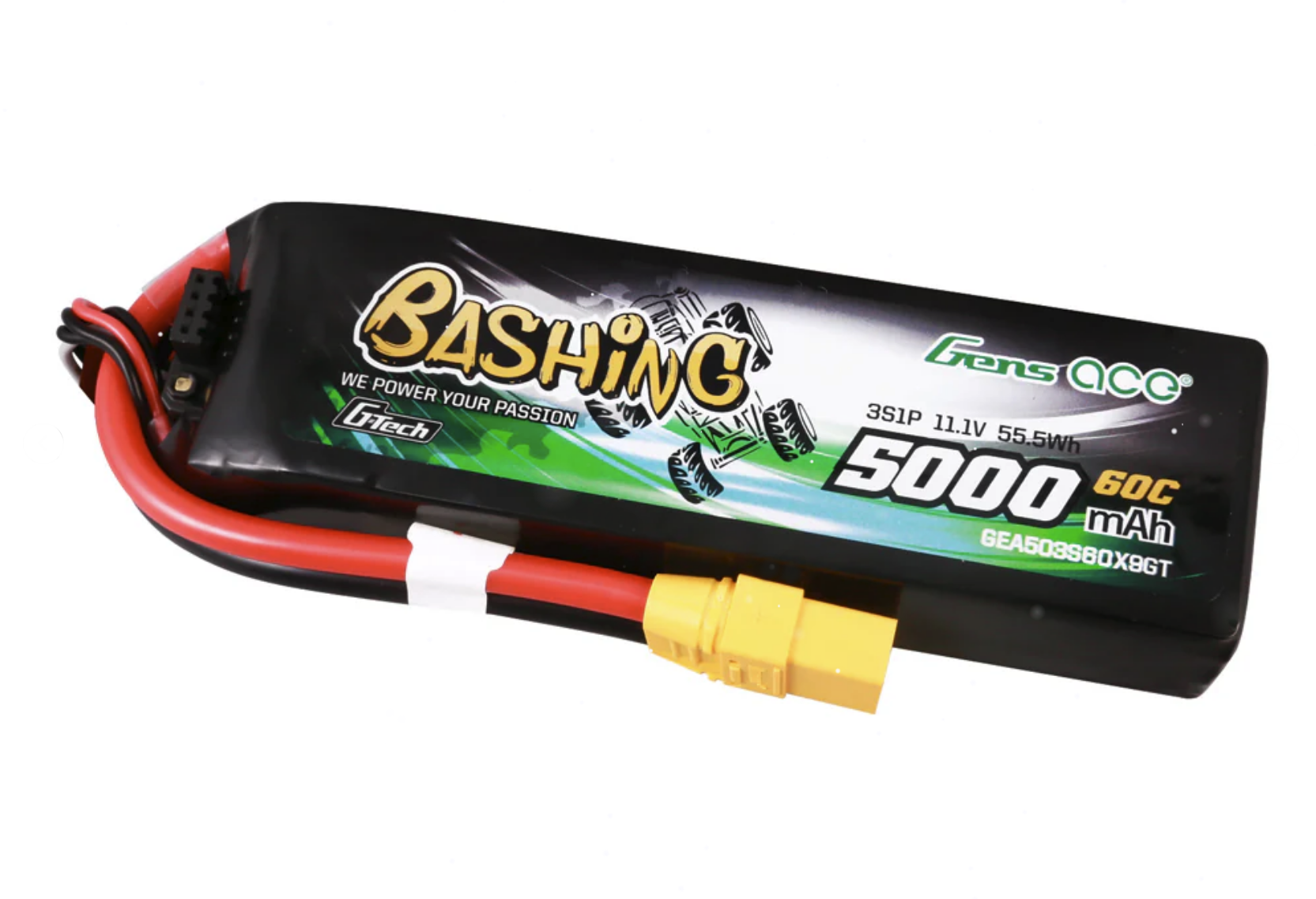 Akku LiPo 3S 11.1V 5000mAh 60C (XT90) 136x42x24mm 325g Softcase