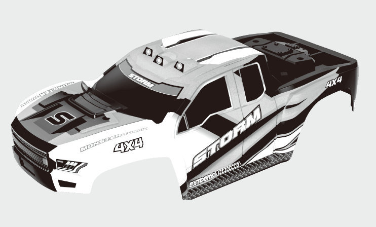 Absima Pickup Shell (Blue) AB18301-31