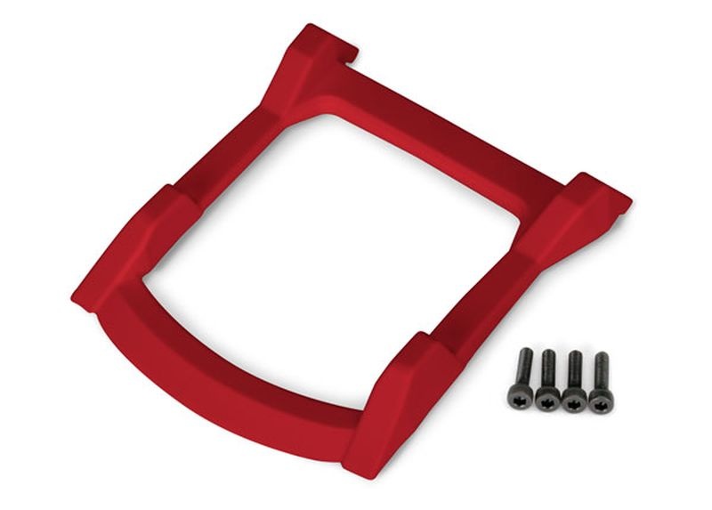 Traxxas 6728R Dach-Skid-Platte rot + Schrauben - Abbildung 1