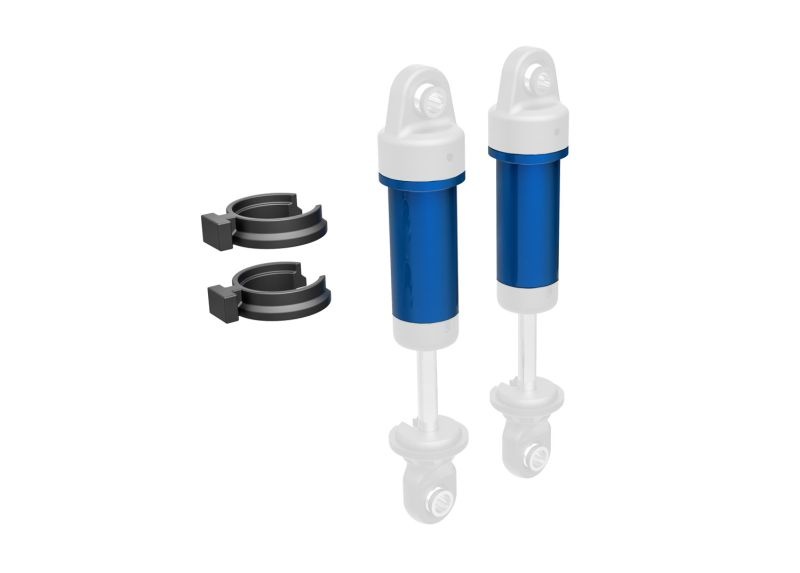 Traxxas GTM Stoßdämpfergehäuse 6061-T6 aluminum (blue-eloxiert) (includes 9763-BLUE