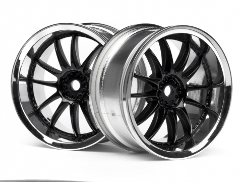 HPI Work Xsa 02C Felge 26mm Chrom/schwarz (3mm Offset) 3286 - Abbildung 1