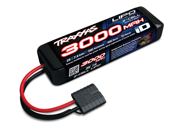 Traxxas LiPo Power Cell 3000mAh 7,4V 2s 20C mit iD-Stecker (L155xH25xB45mm) 2827X - Abbildung 1