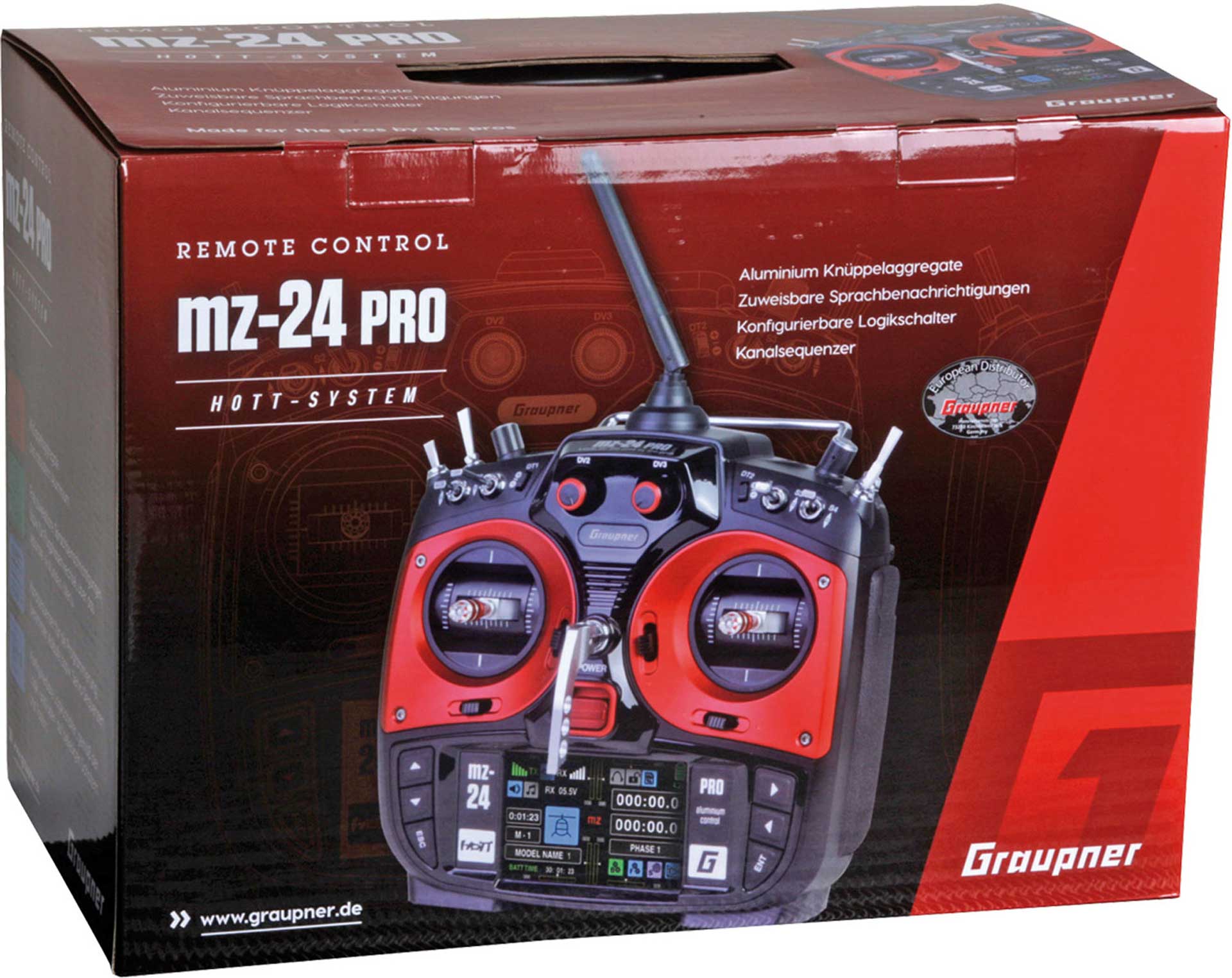 GRAUPNER MZ-24 PRO HOTT Einzelsender 2,4Ghz Fernsteuerung S1006.PRO.77