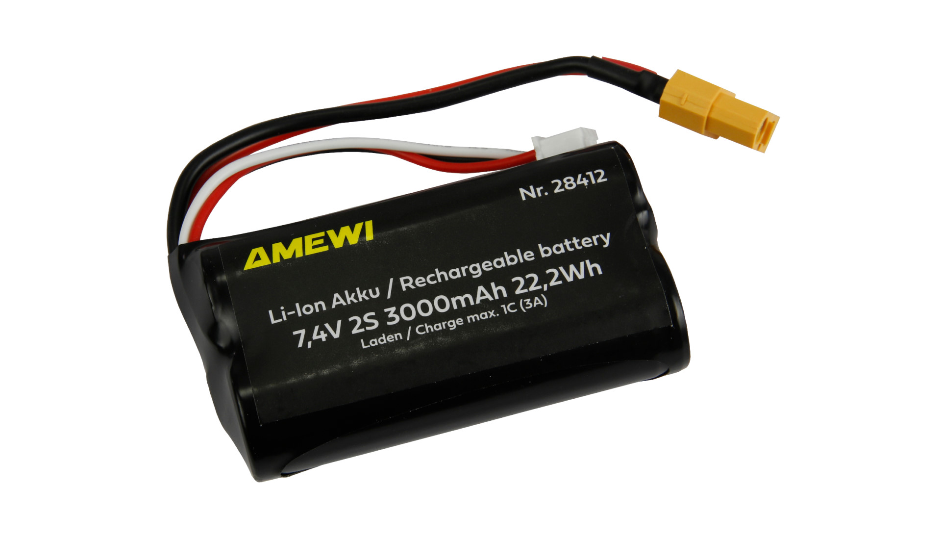 Amewi Li-Ion Akku 2S 7,4V 3000mAh XT60 Stecker 28412