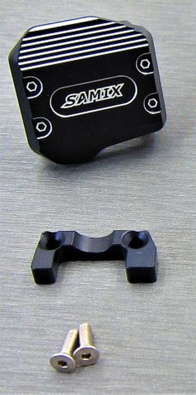 SAMIX Alum. Diffabdeckung mit einstellbaren Gewicht schwarz für Axial SCX10-3 SCX3-6075