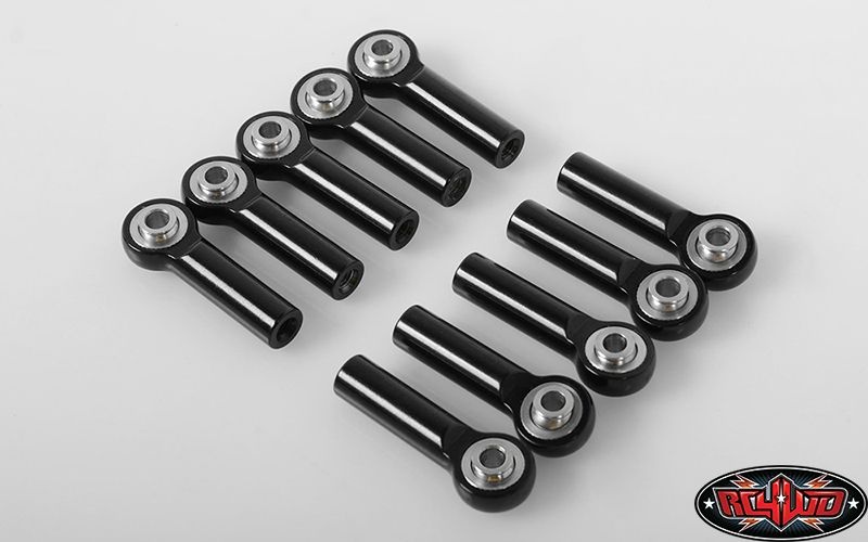 RC4WD M3 Long Straight Aluminum Rod Ends (Black) (10) Z-S1652