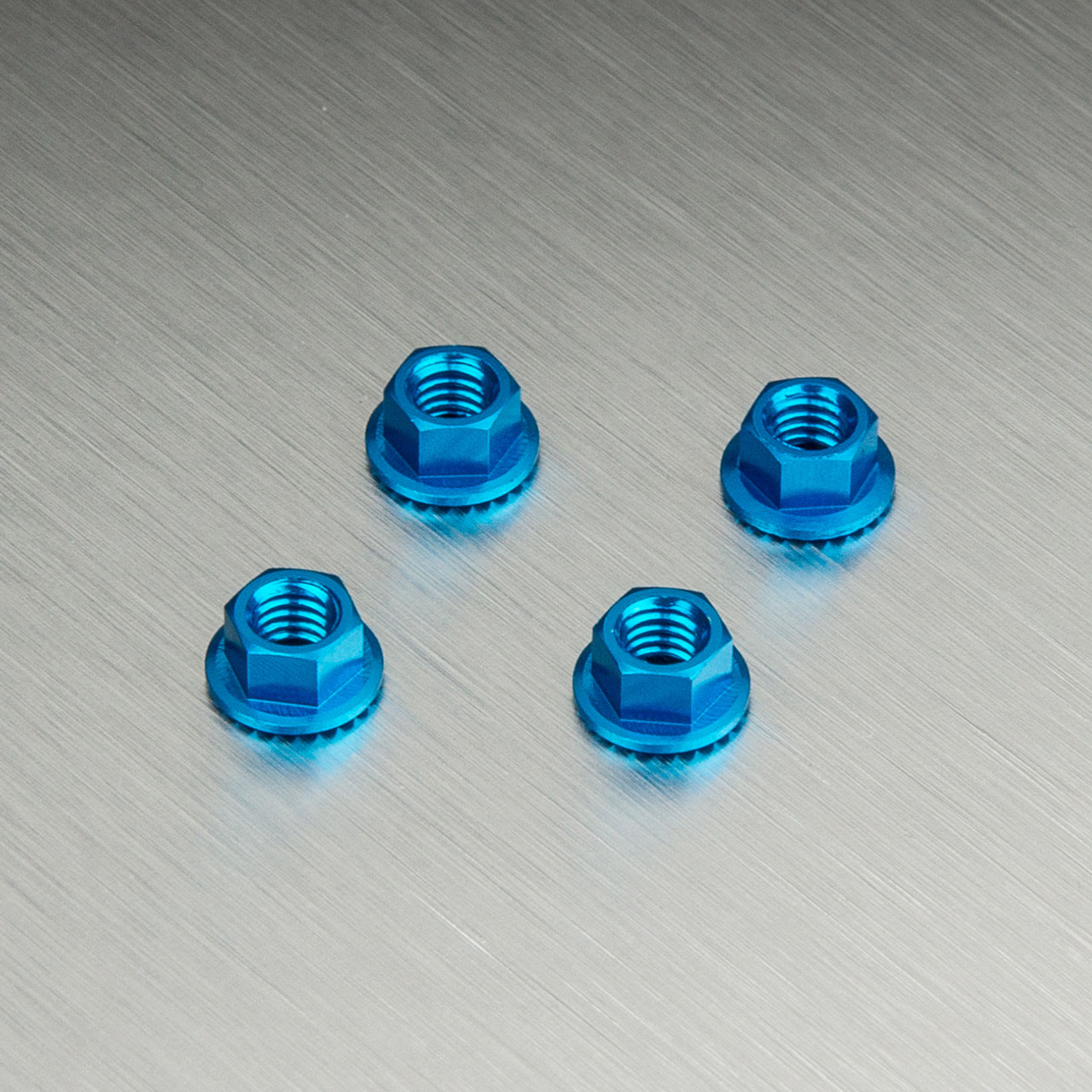 820001DB Radmutter mit Flansch Alu dunkelblau (4 Stück)