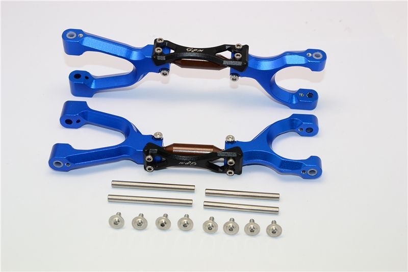GPM Alu Querlenker oben v/h mit Verstärkung blau Traxxas X-MAXX