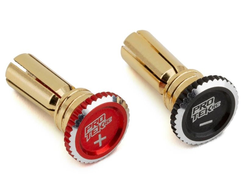 ProTek RC Twist-Lock 5mm Stecker mit Grips rot/schwarz