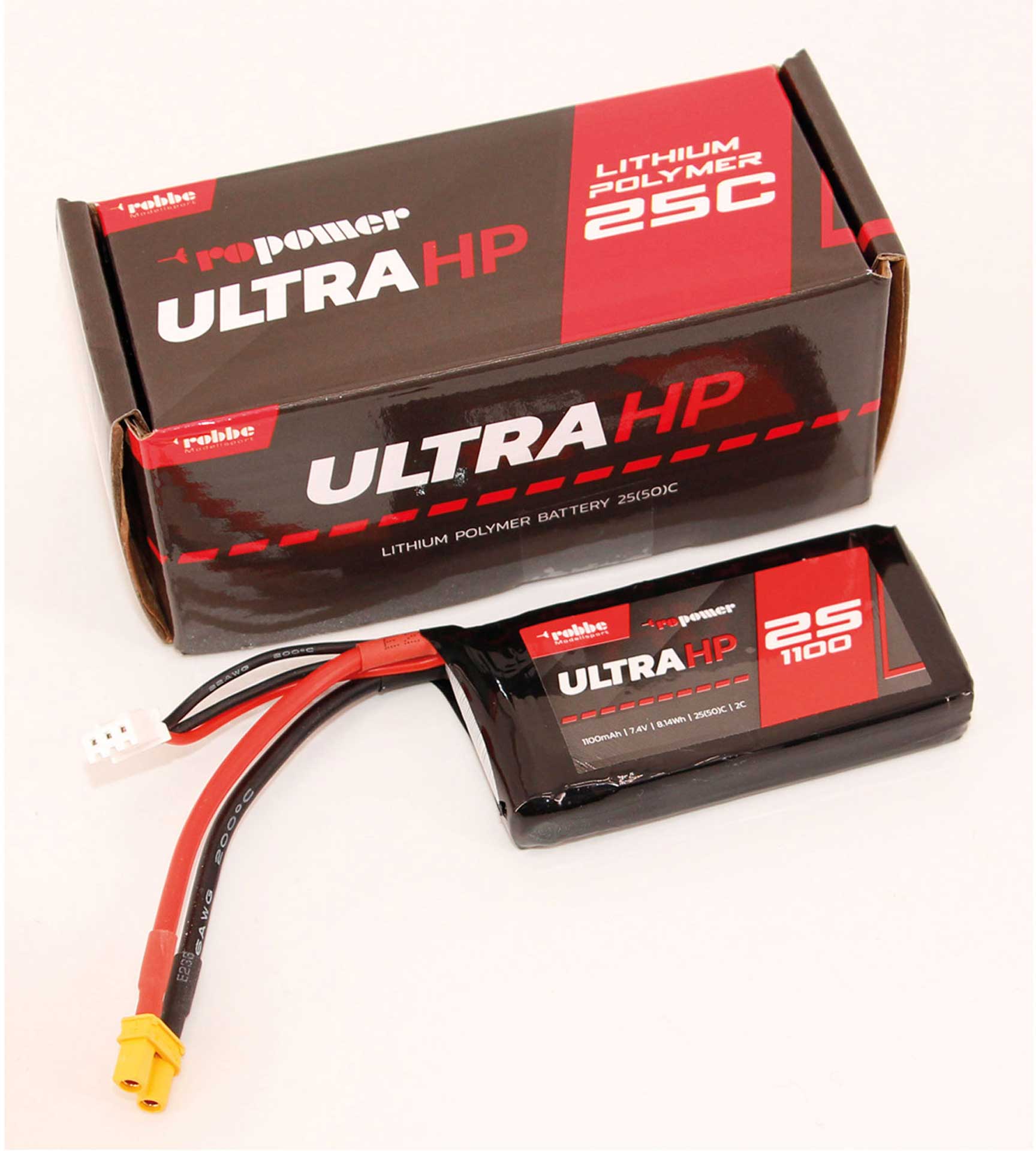 Robbe RO-POWER ULTRA HP 1100MAH 7,4 VOLT 2S 25(50)C LIPO AKKU 7329