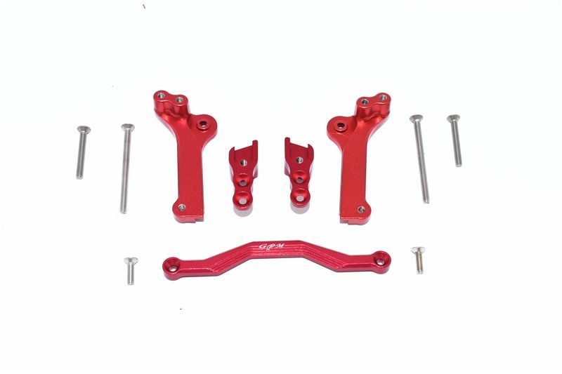 GPM Alu Stoßdämpferbefestigung hinten rot Traxxas MAXX