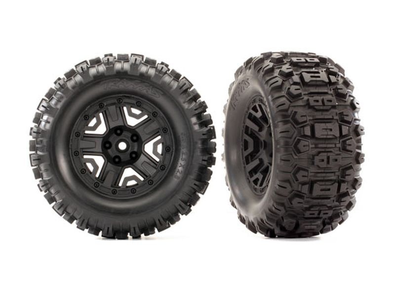 Traxxas Reifen auf 2.8 Felge schwarz Sledgehammer (2) TSM rated 6792 - Abbildung 1