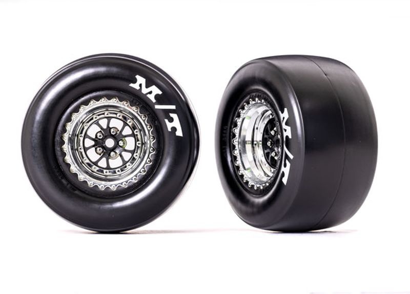 Traxxas Reifen auf Felge hi Weld chrome mit schwarz Mickey Thompson 9476R