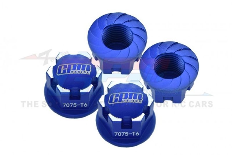 GPM Aluminium 6061-T6 Radnabenabdeckung blau (4) TRX Sledge SLE005AB