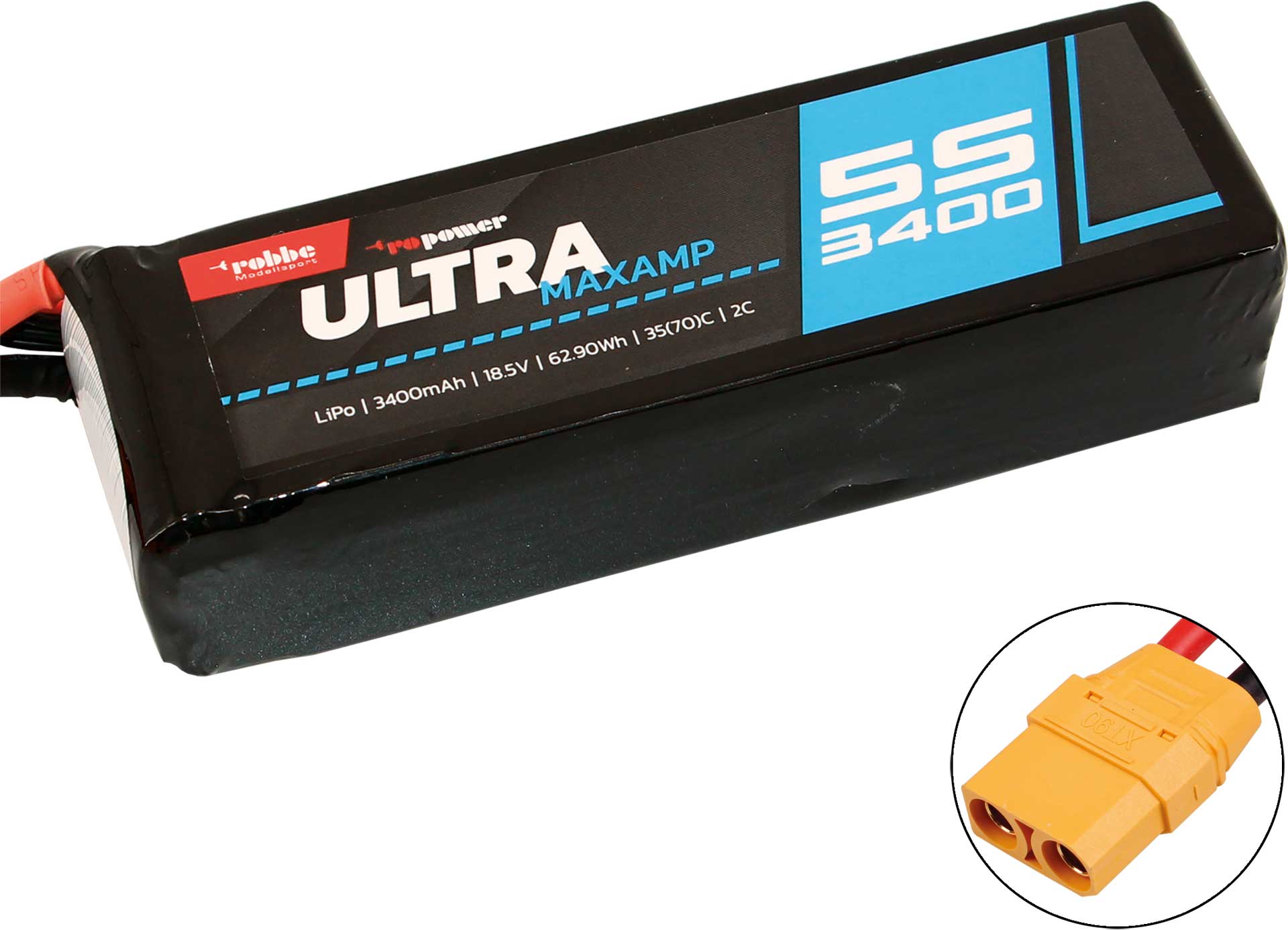 Robbe RO-POWER ULTRA MAXAMP 3400MAH 18,5 VOLT 5S 35(70)C LIPO AKKU 7378