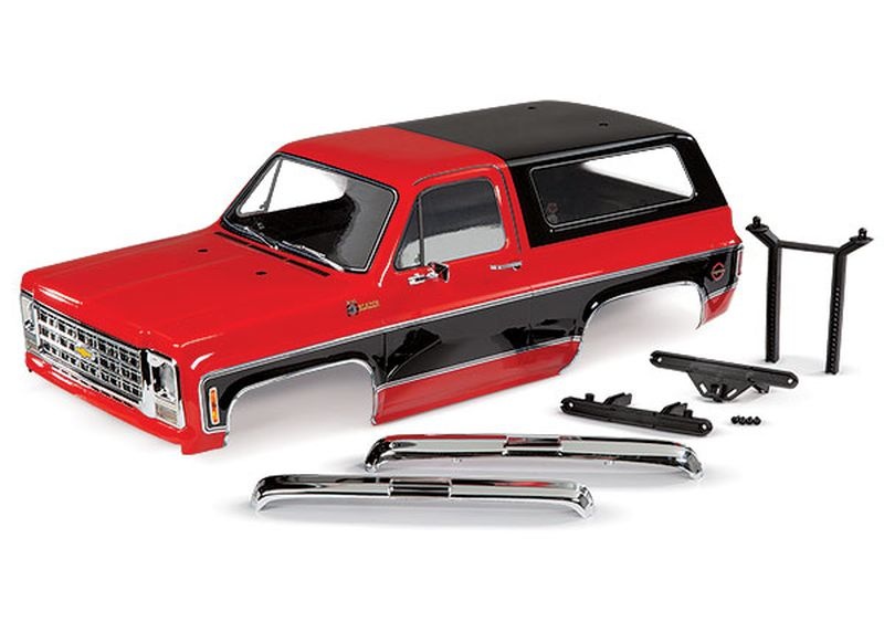 Traxxas Karo Chevrolet Blazer 1979 rot (komplett mit Anbauteile) 8130R