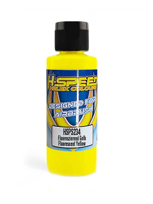 H-SPEED Lexan Airbrush Farbe 60 ml Fluoreszierend Gelb / Yellow HSPS234