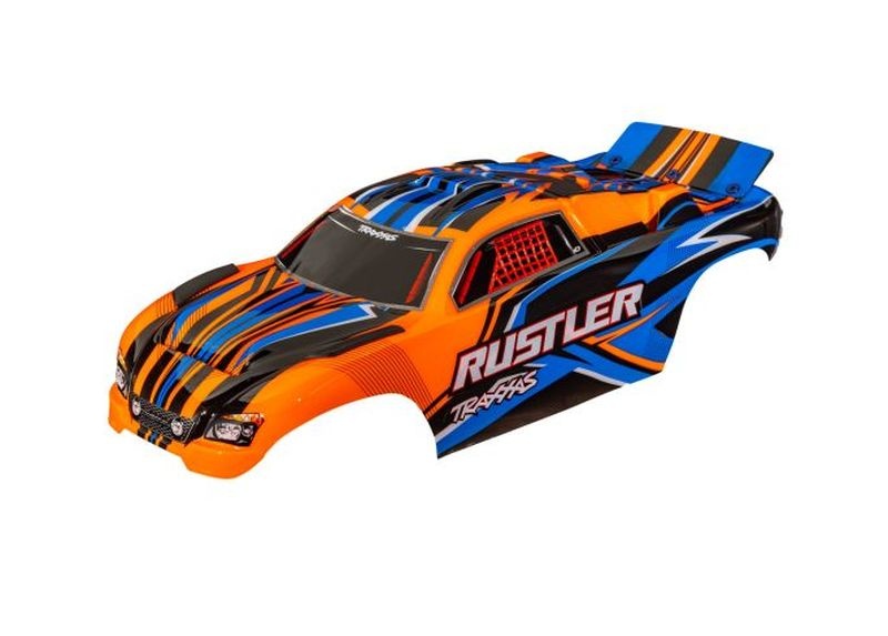 Traxxas Karosserie Rustler orange clipless  3734-ORNG - Abbildung 1