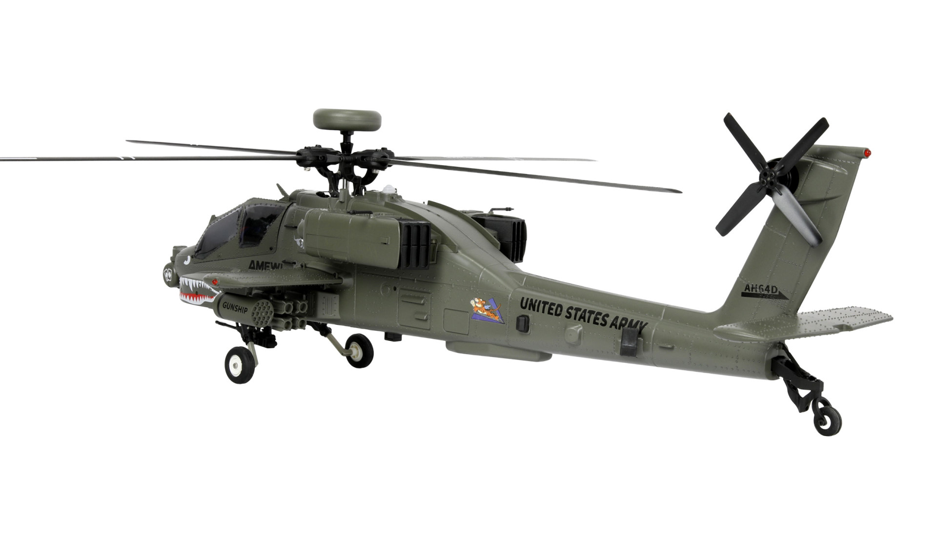Amewi Apache AH-64D CP Helikopter 6G/3D RTF grün 25368 - Abbildung 3